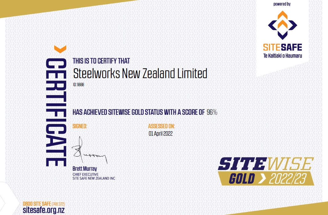 SiteWise Gold cert 2022
